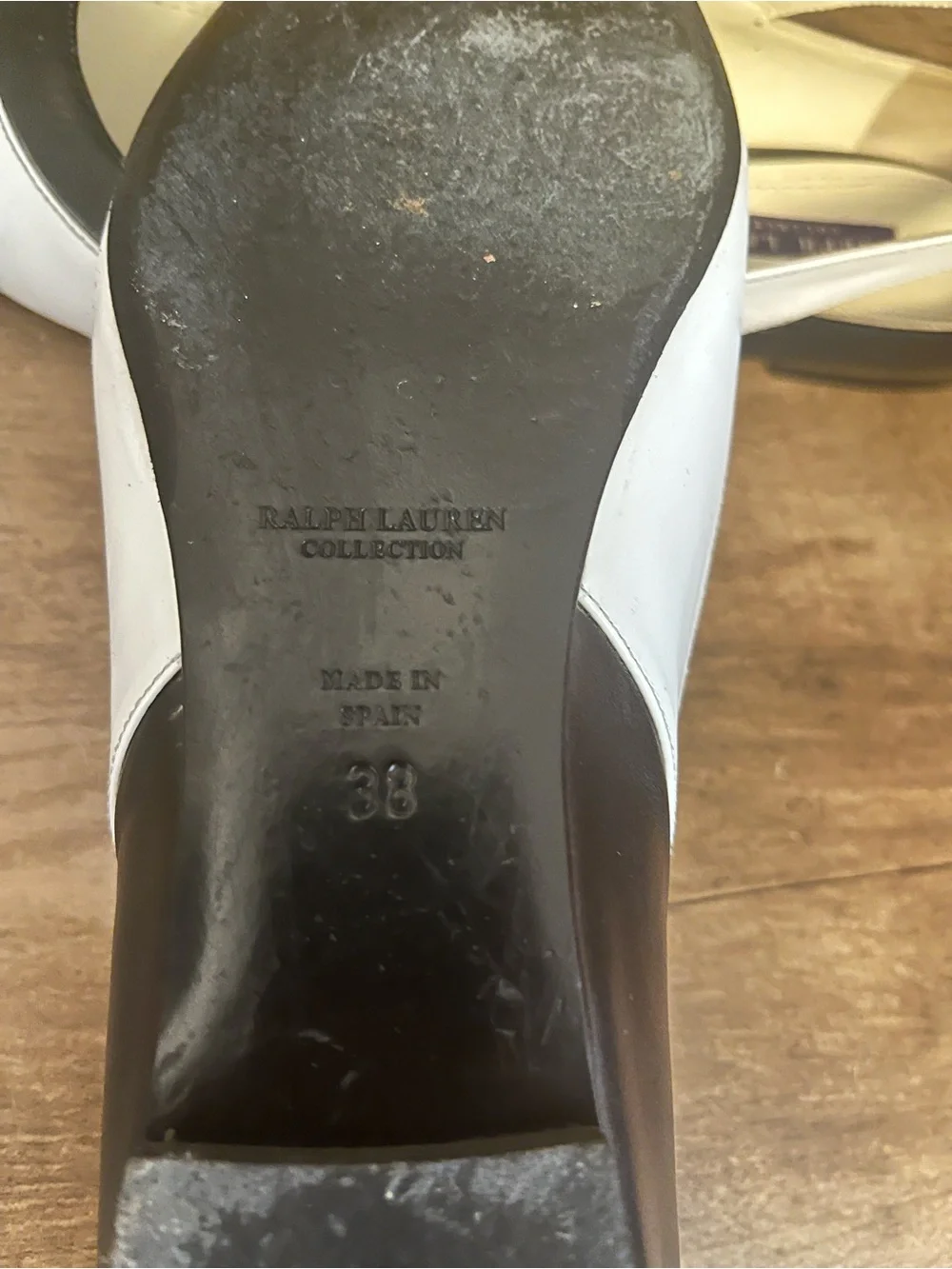 Authentic Ralph Lauren Vintage Purple Label Leather Ballet Flats